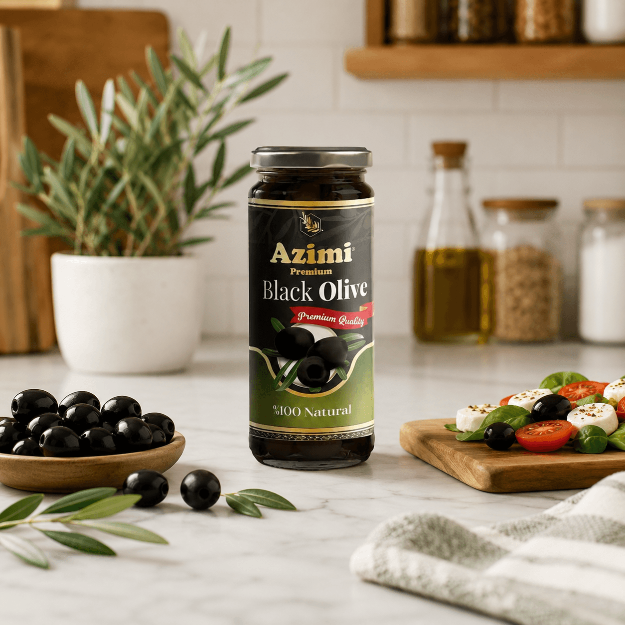 Azimi Premium Black Olives 465gr