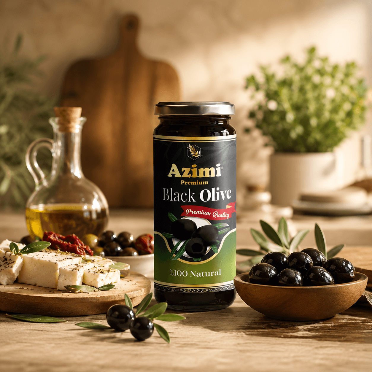 Azimi Premium Black Olives 465gr