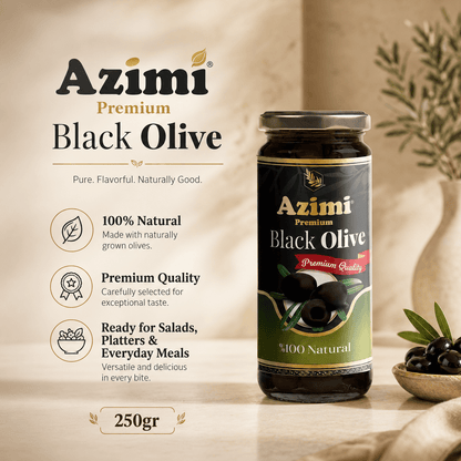 Azimi Premium Black Olives 465gr