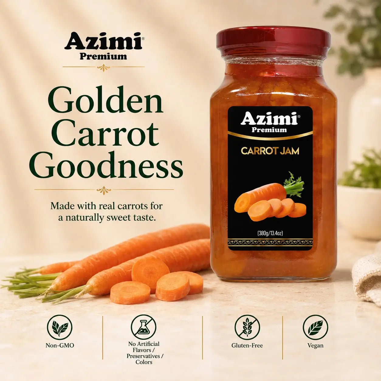 Azimi Premium Carrot Jam 380gr