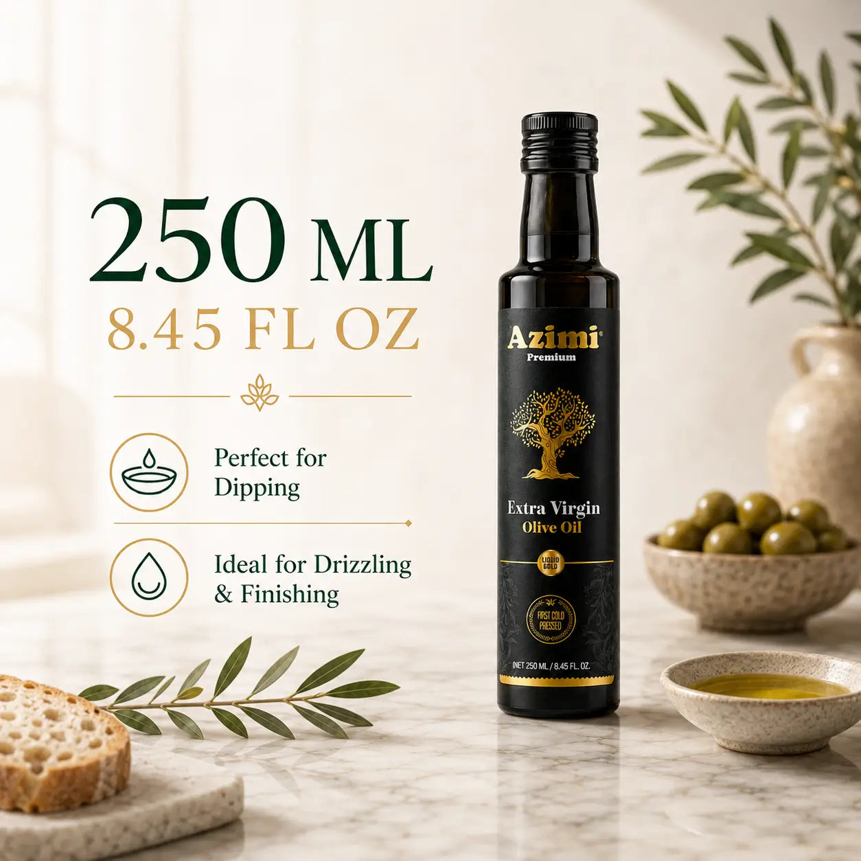 Azimi Extra Virgin Olive Oil - First Cold Pressed | Single Origin