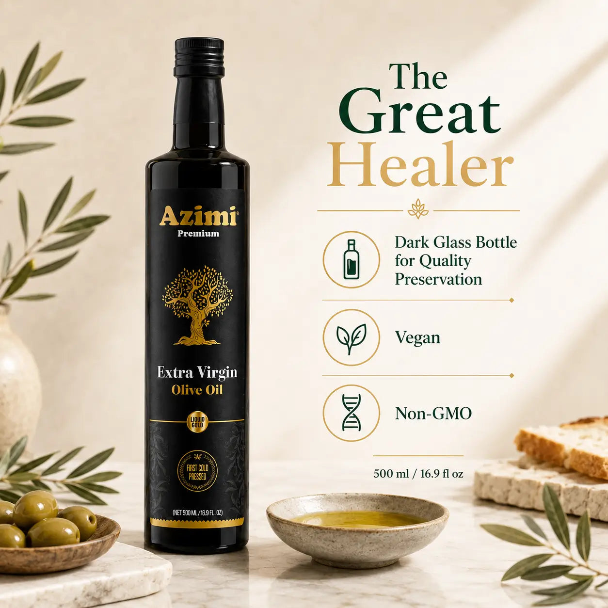 Azimi Extra Virgin Olive Oil - First Cold Pressed | Single Origin