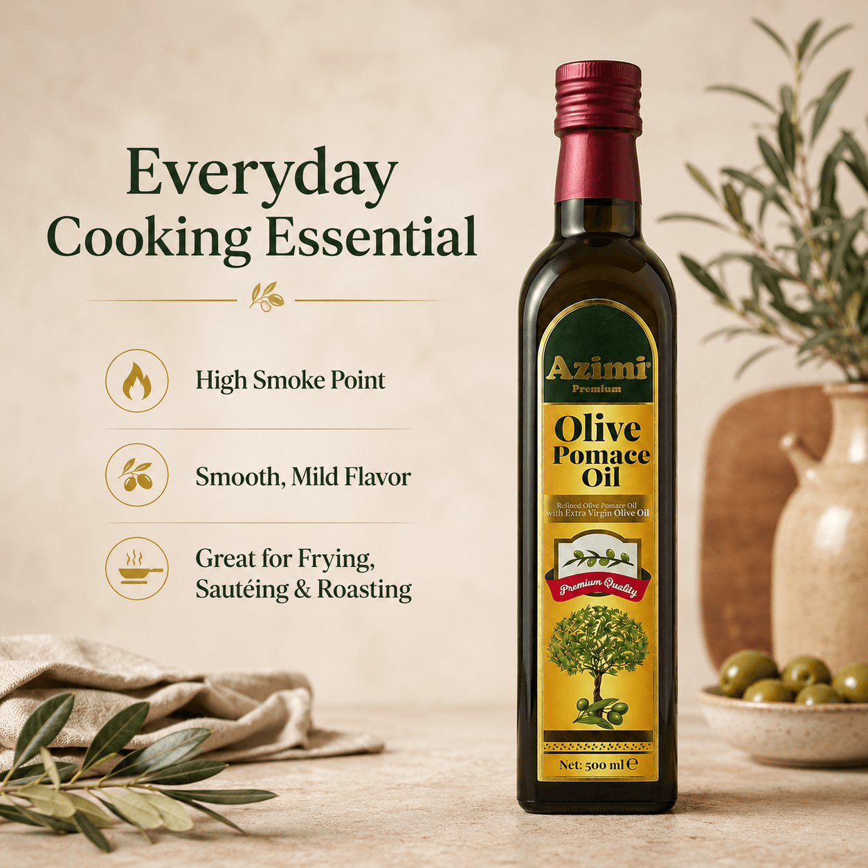 Azimi Premium Pomace Olive Oil 500ml