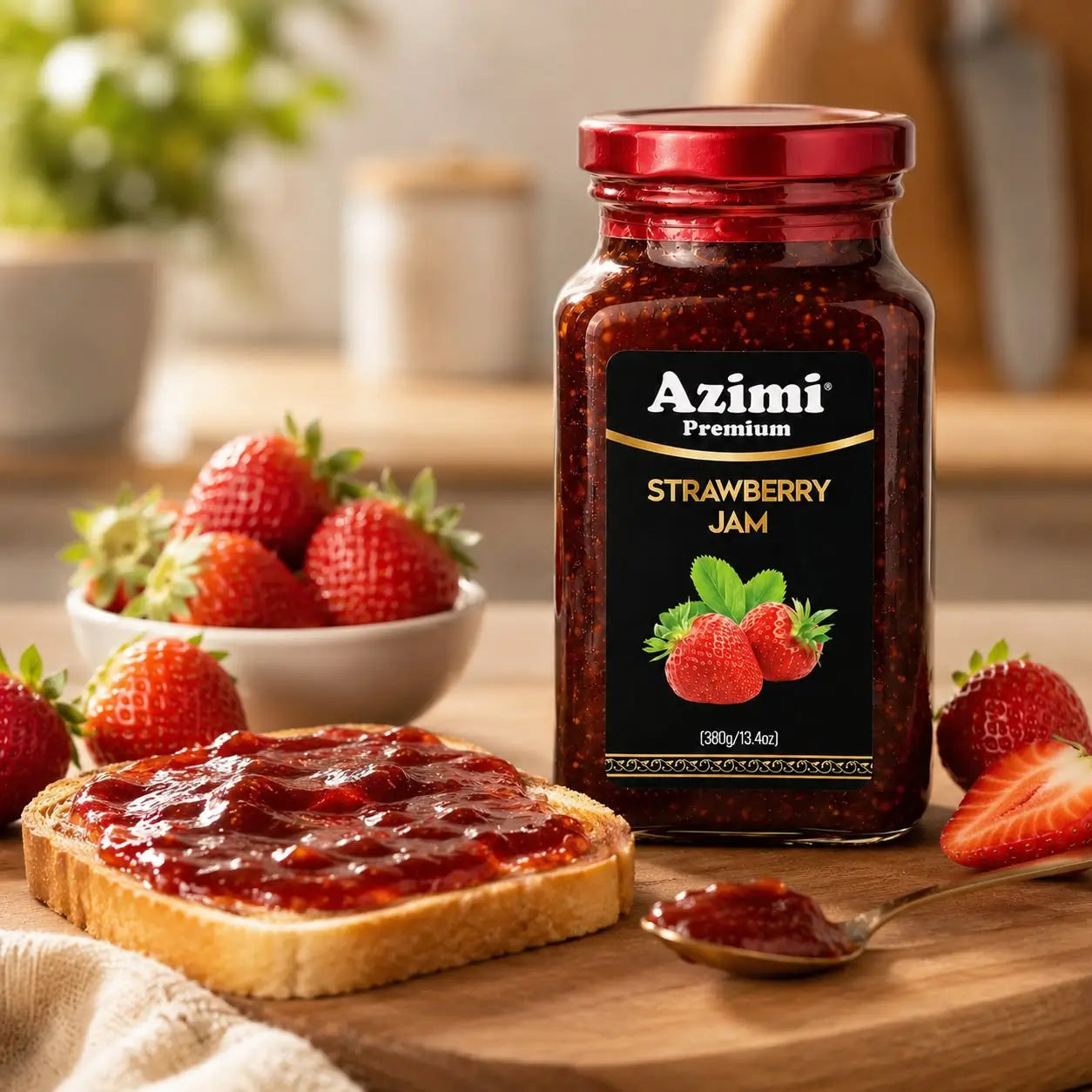Azimi Premium Strawberry Jam 380gr