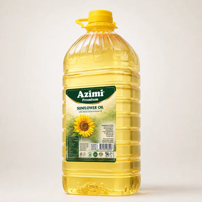 Azimi Premium - 100% Pure Sunflower Oil, (5L) 1.32 Gallon